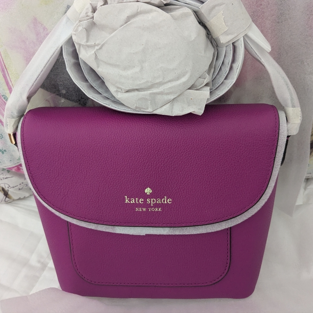 NWT Kate Spade Elsie Pebbled Leather Crossbody/ Baja Rose